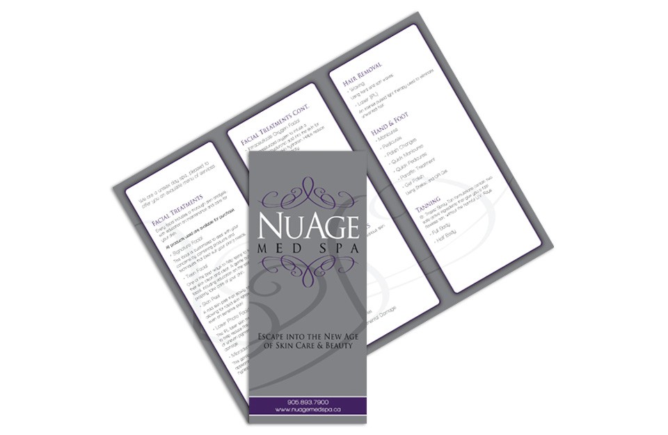Trifold - Graphic Design - NuAge Med Spa Featured